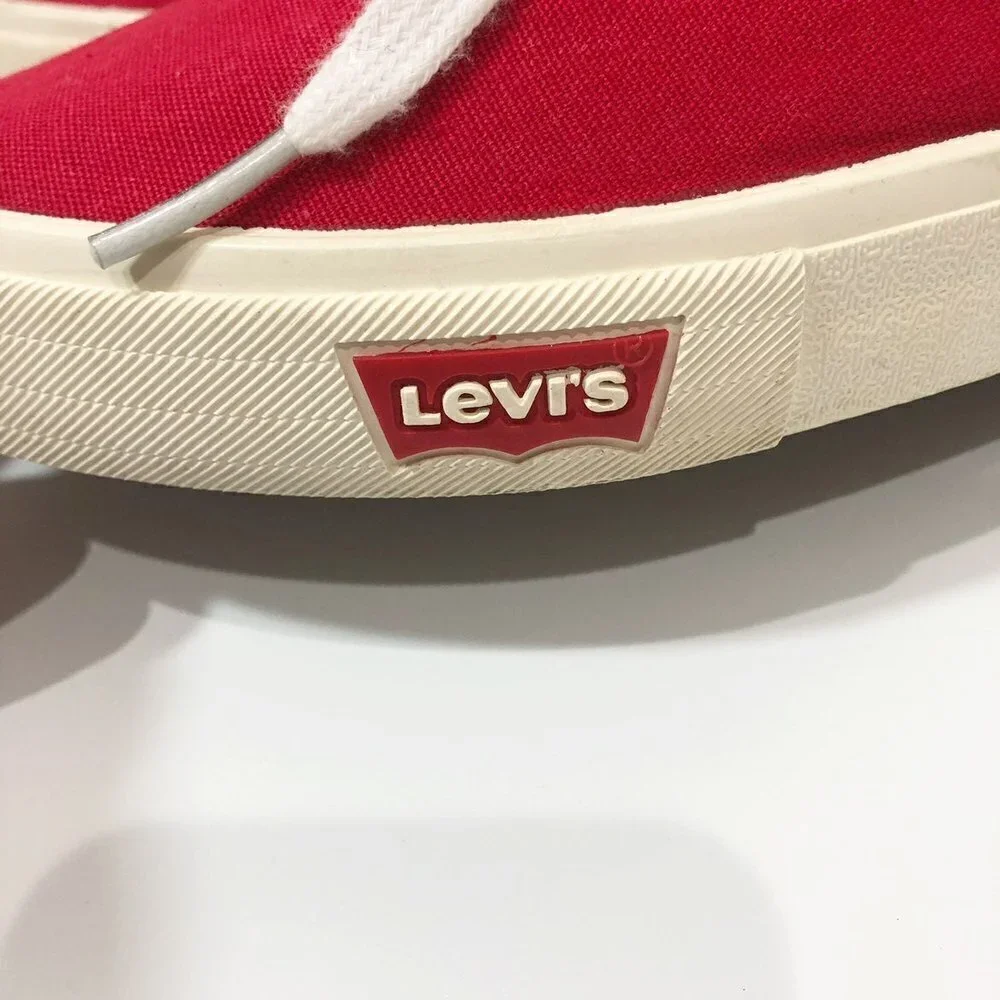 Levi's Canvas Red‎ Sneakers Low Tops Size 7.5